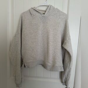 Madewell Cropped Gray Hoodie